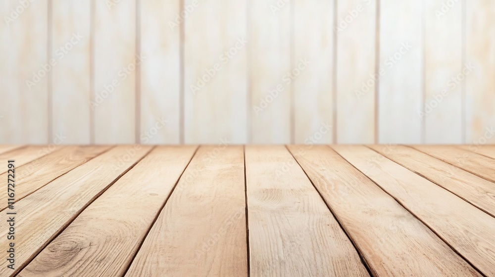Poster smooth wooden surface texture with neutral colors and blank space for text overlay