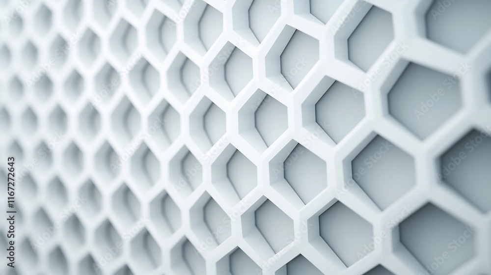 Poster sleek geometric white and gray abstract honeycomb pattern background for design