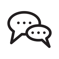 Chat bubble icon with minimalist design, ideal for messaging apps and communication interfaces.