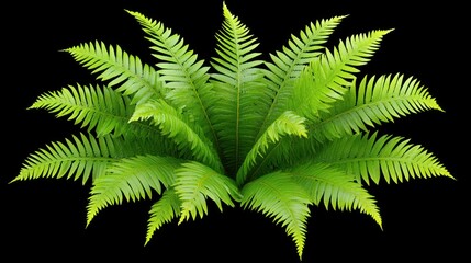 Fototapeta premium Lush green fern leaves arranged in a vibrant display.