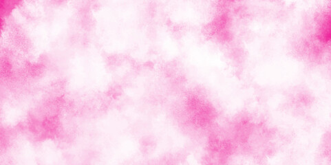 Grunge frame Soft pink watercolor background, summer winter day and pattern clouds backdrop pink color, pink kraft paper texture, abstract coral shades aquarelle illustration.	
