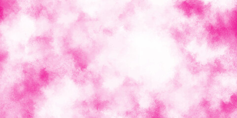 Grunge frame Soft pink watercolor background, summer winter day and pattern clouds backdrop pink color, pink kraft paper texture, abstract coral shades aquarelle illustration.	
