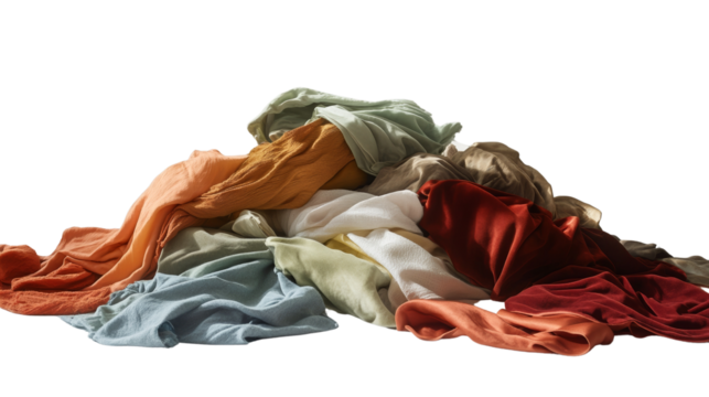 Pile of Colorful Fabrics