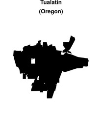 Tualatin (Oregon) blank outline map
