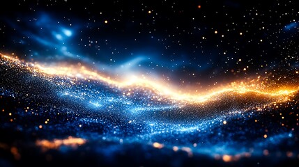 Starry Night Glimmer AI-Generated Photography Background