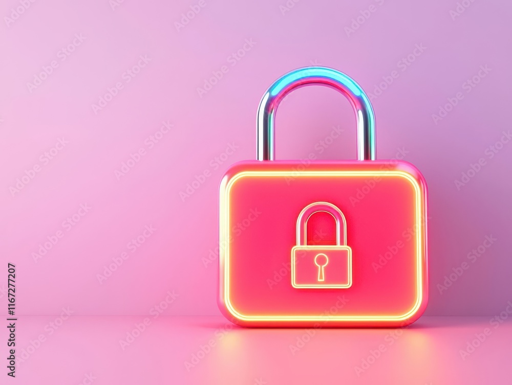 Aufkleber cloud storage concept. authentication in cloud storage, vibrant glowing password inputs and padlocks