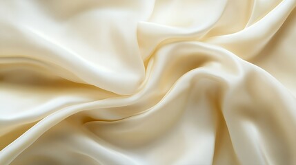Obraz premium Creamy Draped Silk Fabric Soft Texture Background