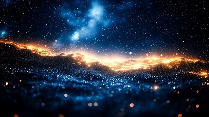 Starry Night Glimmer AI-Generated Photography Background