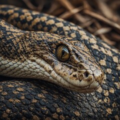 Obraz premium Zoom in on the textured scales of a snake.
