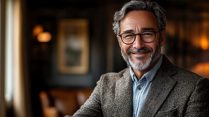 45. A happy client shaking hands with a financial advisor in an elegant office 