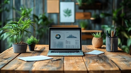 99. A modern workspace showcasing tools for effective financial planning 