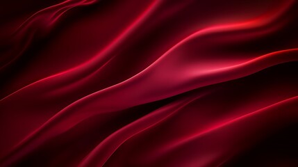 Obraz premium Abstract Red Fabric Draped Softly Elegant Curves