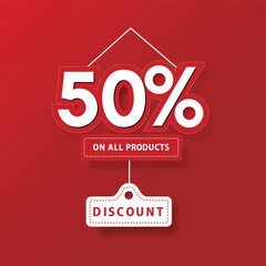 50% Discount on All Products Promotion Design