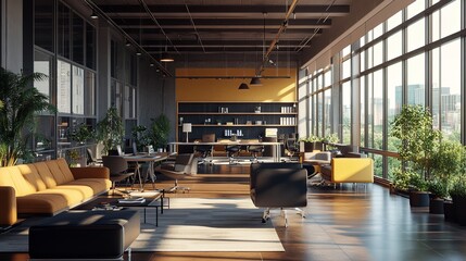 Businesswoman Presenting in Modern Office to Coworkers During Meeting