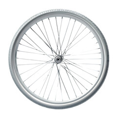 Naklejka premium Damaged Bike Wheel Spoke Breakage Cycle Repair Transportation Accident Grey Tire Met
