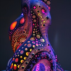 Obraz premium Glowing shapes and patterns