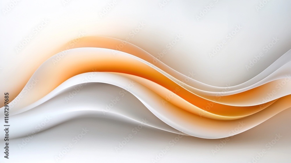 Poster abstract waves in soft colors creating a serene atmosphere.