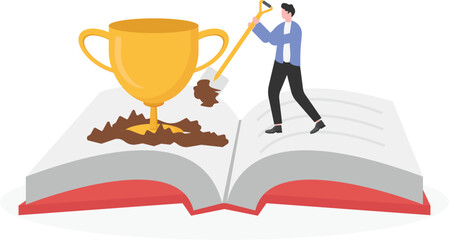 Creativity, knowledge to achieve success, imagination or education to develop skills, inspiration or finding solution concept,
