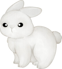 watercolor cute rabbit