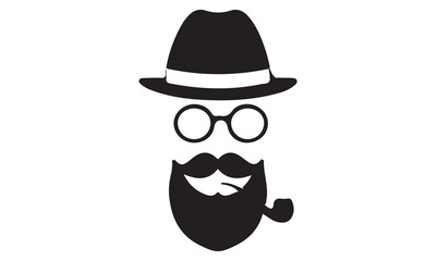 father's day hat silhouette vector illustration