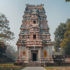 View of Annapurna Temple, a famous Hindu temple of Goddess Devi Annapurna located at Titagarh, Barrackpore, West Bengal, India