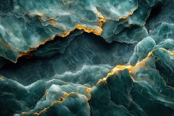 elegant closeup of a green marble abstract design showcasing the intricate patterns and textures of the stone conveying a sense of luxury and sophistication