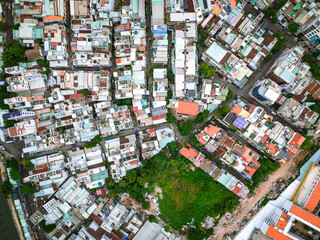 Fototapeta premium Aerial view of Ho Chi Minh city