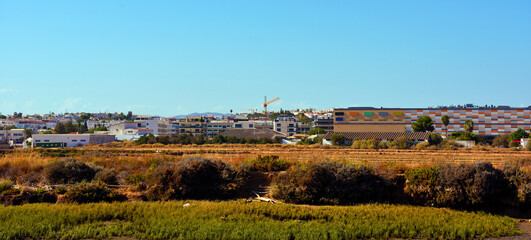 Obraz premium panorama of tavira seen from gilao river 