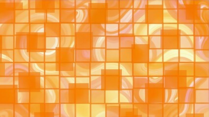 An orange squares mosaic digital wallpaper, featuring a seamless geometric pattern of bright and vibrant orange hues for a modern and artistic backdrop.