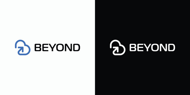 Vector logo design of initial letter B in heart and arrow shape with modern, simple, clean and abstract style. Icon for business, technology, finance and personal branding.