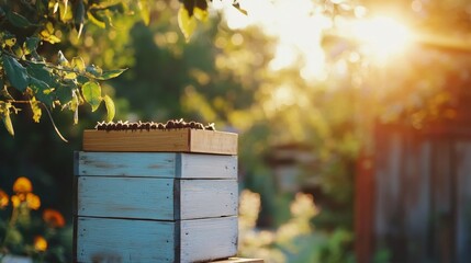 Close-Up Detail of a Natural Scene with Warm Light