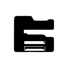 A photocopier icon silhouette on white background