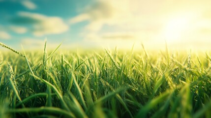 Fototapeta premium Panoramic View of Crops in Harsh Natural Light