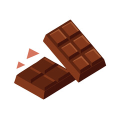 Chocolate Bar Vector Illustration - Cartoon Clipart and Line Art Design.eps