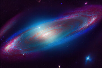 Obraz premium Awe-Inspiring Galaxy in the Vast Cosmos