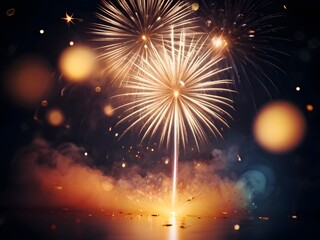 fireworks in the night sky for new year celebration