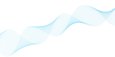 Abstract wave element for design. Digital frequency track equalizer. Stylized line art background. Vector illustration. Wave with lines created using blend tool.