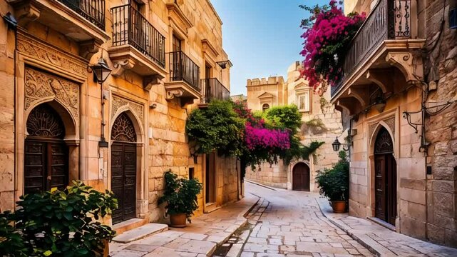 Bethlehem beautiful old street to whit people sunnah summer dai

