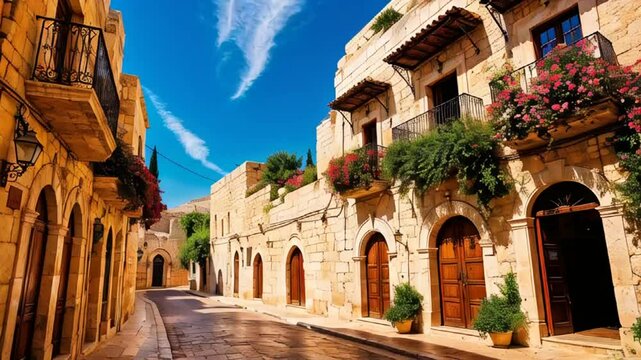Bethlehem beautiful old street to whit people sunnah summer dai

