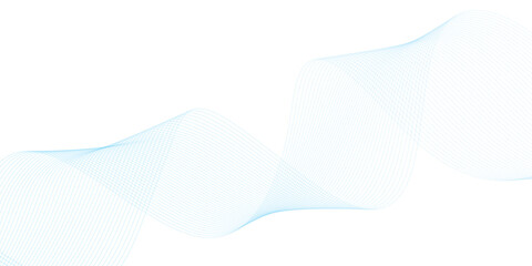 Abstract wave element for design. Digital frequency track equalizer. Stylized line art background. Vector illustration. Wave with lines created using blend tool.