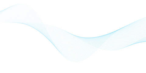 Abstract wave element for design. Digital frequency track equalizer. Stylized line art background. Vector illustration. Wave with lines created using blend tool.