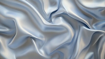 Obraz premium Draped Silver Silk Fabric Abstract Background