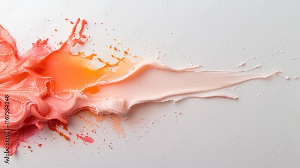 Poster an expressive motion of colors splattering across a canvas, illustrating dynamic energy and creativi