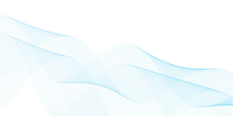 Abstract wave element for design. Digital frequency track equalizer. Stylized line art background. Vector illustration. Wave with lines created using blend tool.