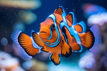 Colorful marine fish in vibrant coral reefs showcase remarkable adapta