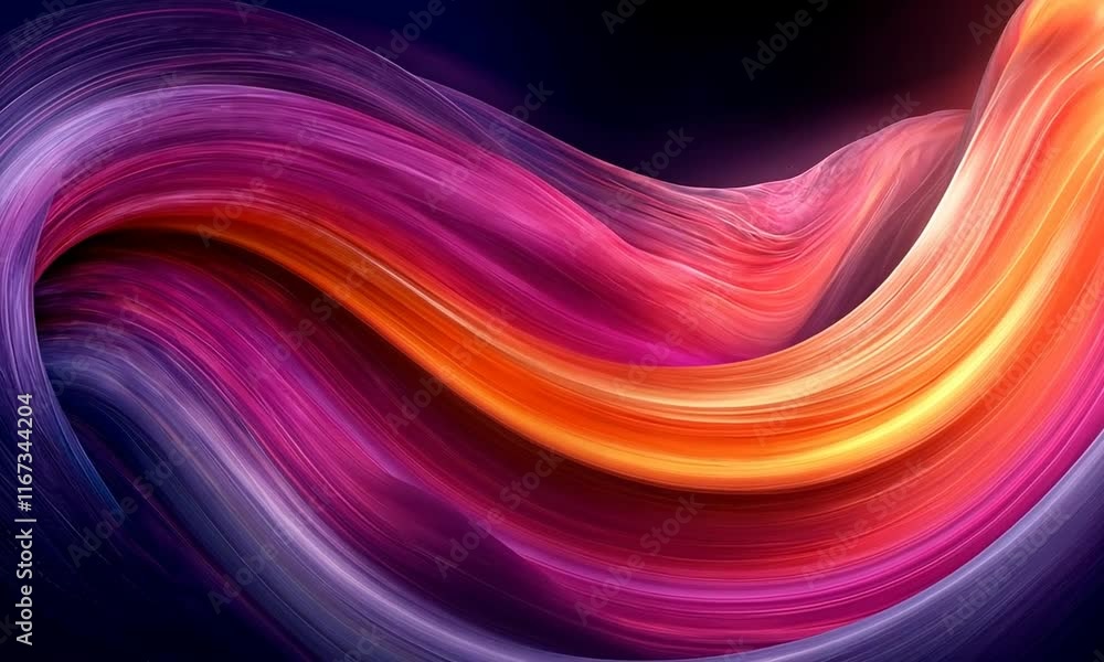 Poster vibrant flowing colors creating dynamic abstract wave