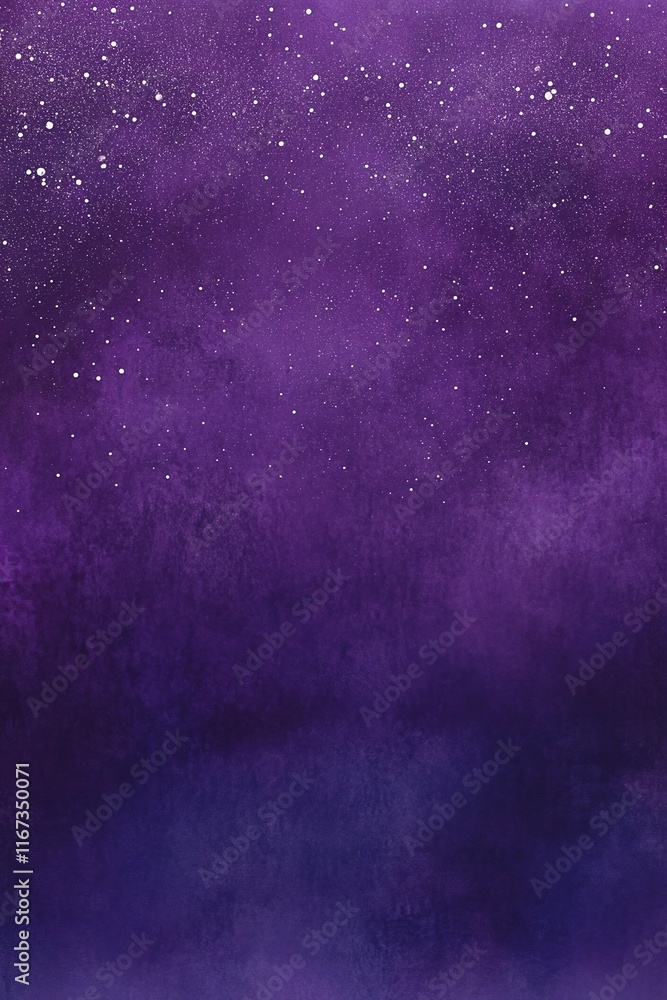 Poster dark indigo to violet gradient with fine grain and glowing particle accents for depth.