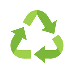 Obraz premium Recycle symbol icon against a white background