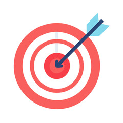 Target icon with arrow hitting the bullseye