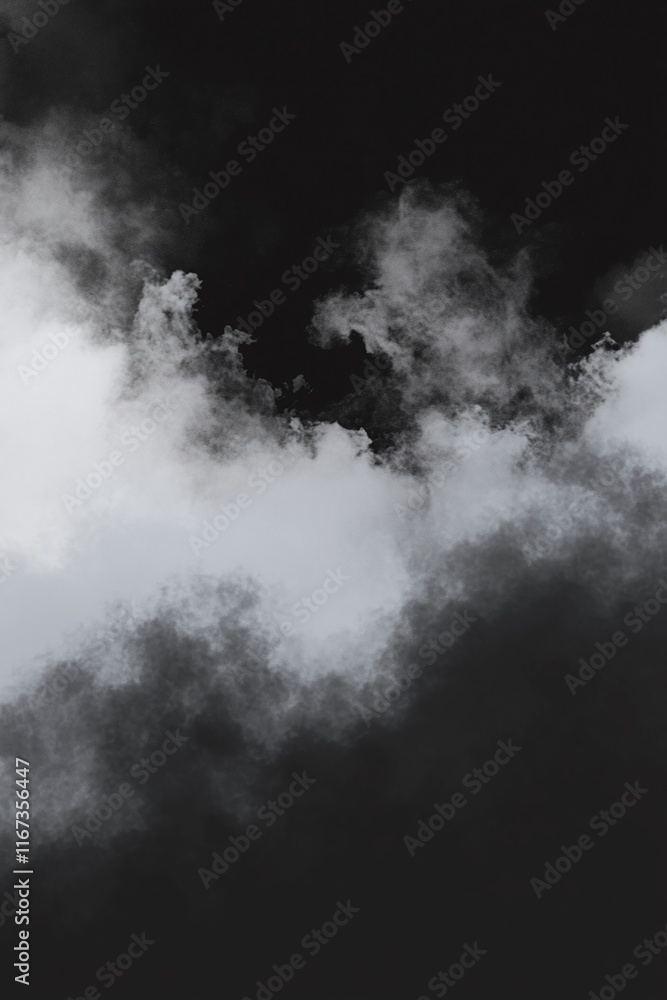 Poster dynamic gradient banner transitioning from smoky gray to black with subtle grain effects.